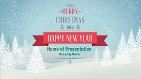 Merry Christmas Landscape PowerPoint Video Template Backgrounds - DigitalOfficePro #01279V