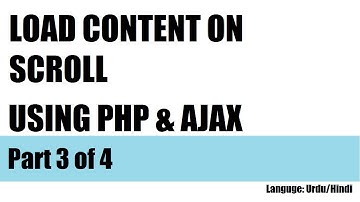 Load Content On Scroll Using PHP & AJAX:  Implementation 3 of 4