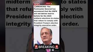 🚨BREAKING: USPS Ballot Rule Blocked by Court Ahead of 2026 Midterms #USPS #Election #Shorts