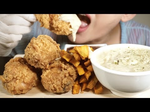 ASMR Chicken + Potato Fried + Crazy Cheese = Yummy - Mukbang Let's Eat No Talking | ASMR Yniao