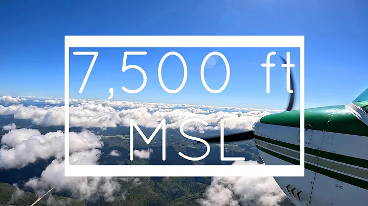 7,500 FT MSL - Flying Above the Clouds | Cessna ASMR & White Noise (4KHD)
