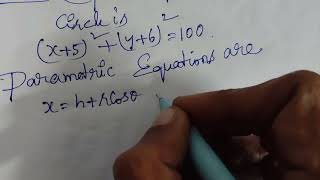 Write the parametric equations 