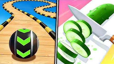Sky Rolling Ball 3D Vs Perfect Slices - All level Mobile Gameplay Walkthrough Android iOS