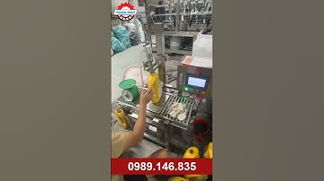 Máy chiết rót cân định lượng nước giặt, nước xả vải | Thuận Phát Technical