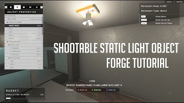Shootable Static Light Object | Forge Tutorial