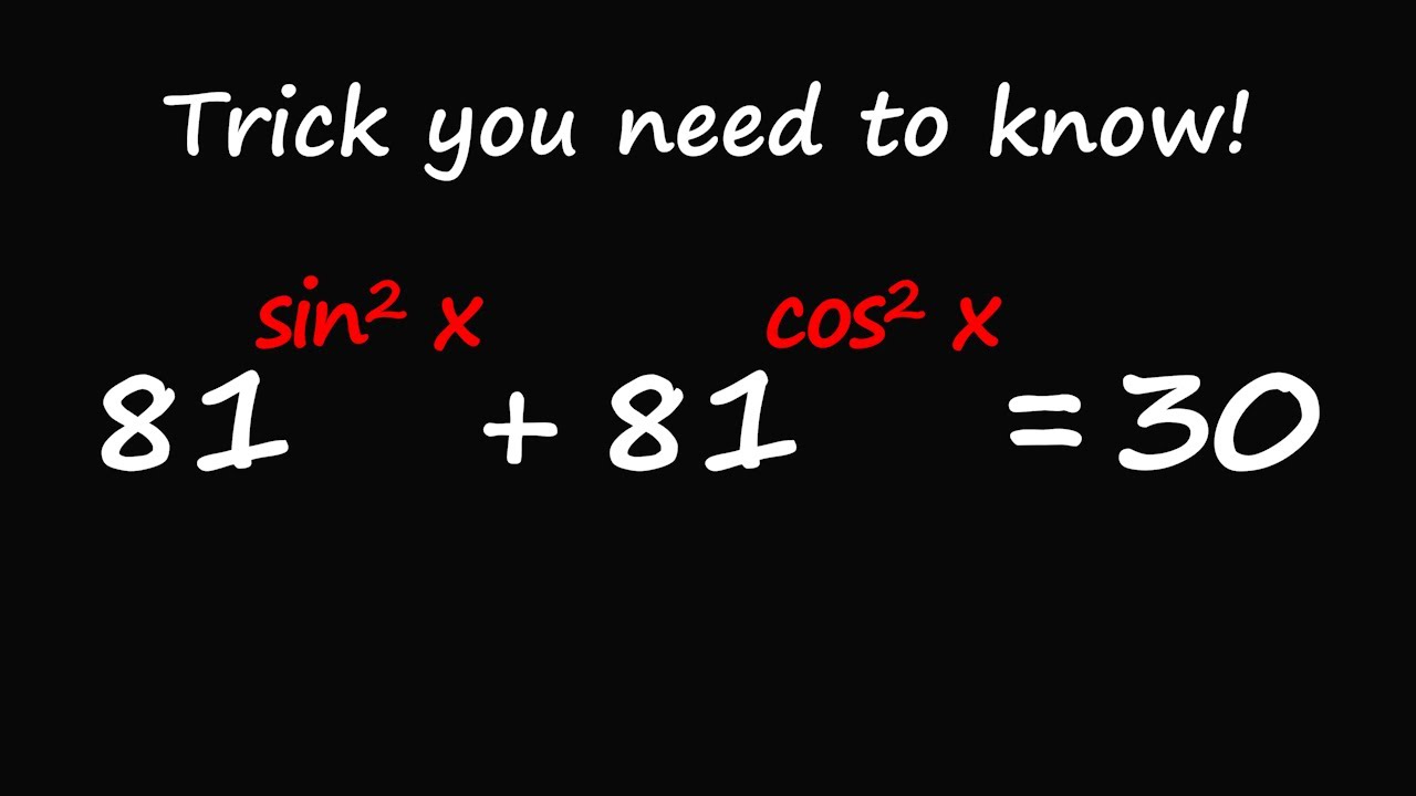 How To Solve Trigonometric Exponents YouTube How To Solve Trigonometric Exponents YouTube
