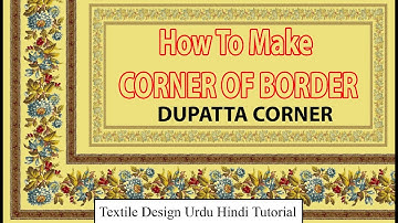 How to make corner of Dupatta Seamless Floral Border of Digital Design in Photoshop Part 2