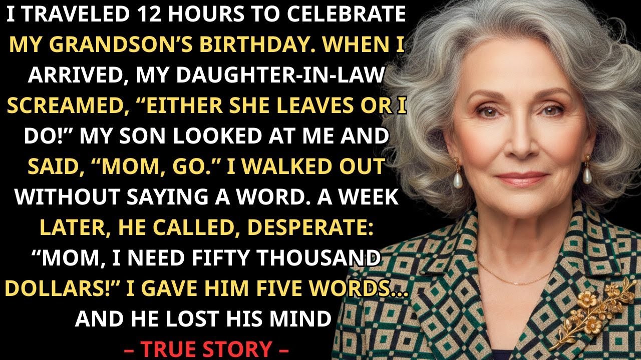 Мой сын выгнал меня с дня рождения внука из-за своей жены. Он не ожидал моего следующего шага.
