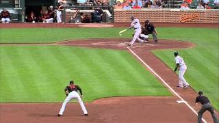 2013/06/28 Umpire avoids foul ball
