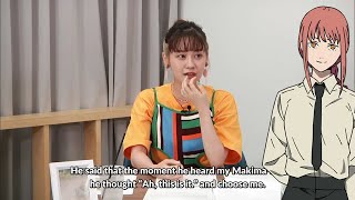 [ENG SUB] Tomori Kusunoki talks about getting the role of Makima in Chainsaw Man [8.15.2022]