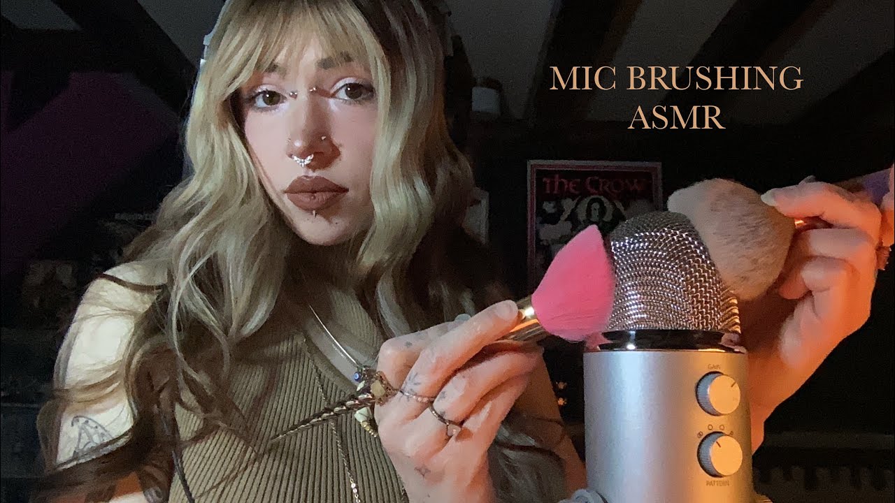 Mic Brushing & Camera Brushing ASMR | Visual Triggers, Whispering