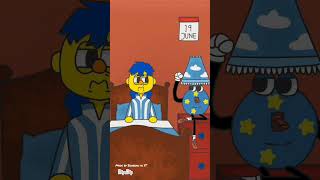 Yellow guy meets Larry the lamp in a nutshell #donthugmeimscared #dhmis #shorts