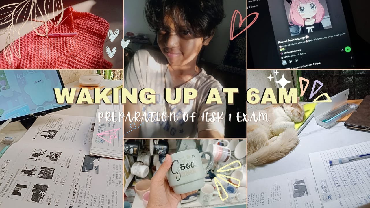 Preparing for HSK1 Exam Part 1 | Mandarin Chinese WAKING UP AT 6 AM ...