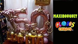 Base Maxibouquet 50 Años Tutorial Globoschasty