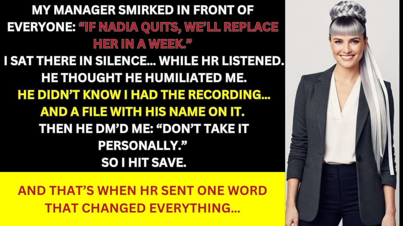 My Manager Said I Was 'Replaceable' in Front of the Team My HR Revealed What I Filed.....