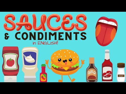CONDIMENTS ENGLISH GLOSSARY | VOCABULARY | SAUCES | DIPS | DRESSINGS | ENGLISH WORDLIST | TYPES
