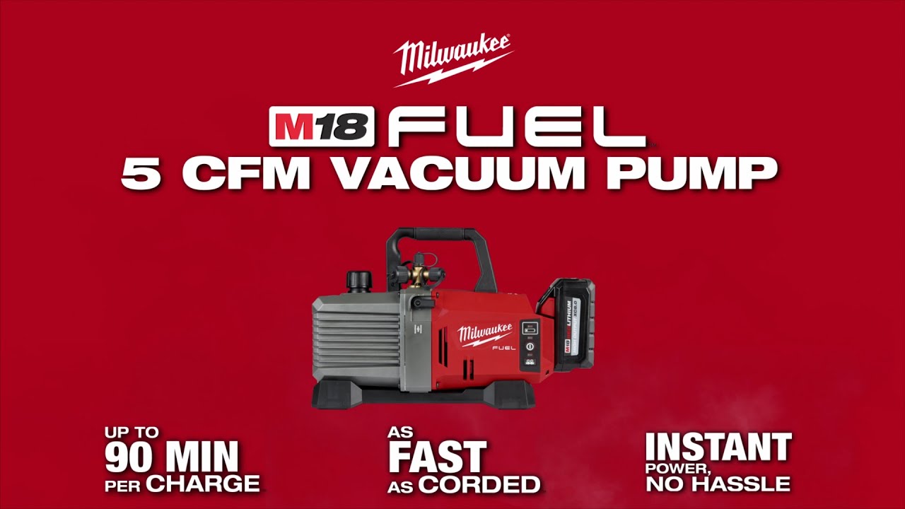 Milwaukee 294121 M18 FUEL 5 CFM Vacuum Pump YouTube