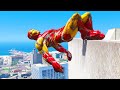 Ironman falling  jumping from highest buildings in gta 5 gta v ragdolls  gameplay fails