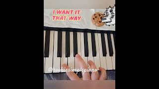 how to play iwantitthatway by backstreetboys on piano