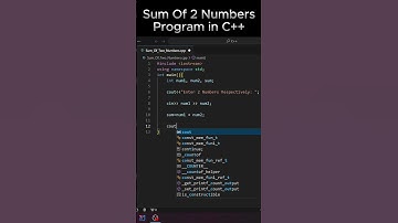 Sum of Two Numbers Program in C++ #shorts | Code Solvers
