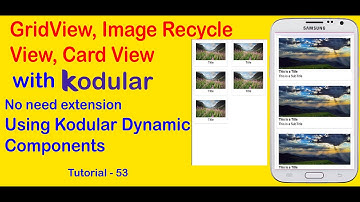 Create Image Card View, RecyclerView, Grid View without any Extension || Kodular Dynamic Components