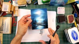 Stampscapes 101: Video 150.  Finishing Stamp-along scenes