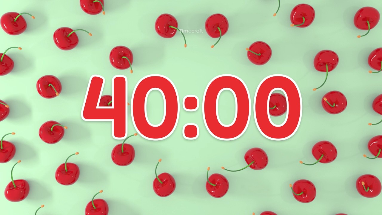 40 Minute Study Timer with Relaxing Music 🍒 Cherry Aesthetic Focus Session | Timecraft