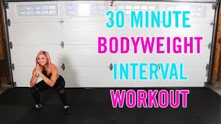 30 Minute BODYWEIGHT ONLY Cardio, Strength & Abs Workout