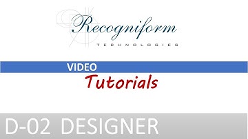 [D-02] Recogniform Designer: General Settings