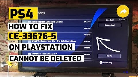 How to fix Ps4 Ce-33676-5 Cannot Be Deleted File Fixed