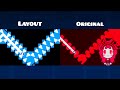 Ashley wave trials layout vs original  geometry dash 22