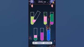 Sort water puzzle || Level 22 || solution tutorial.