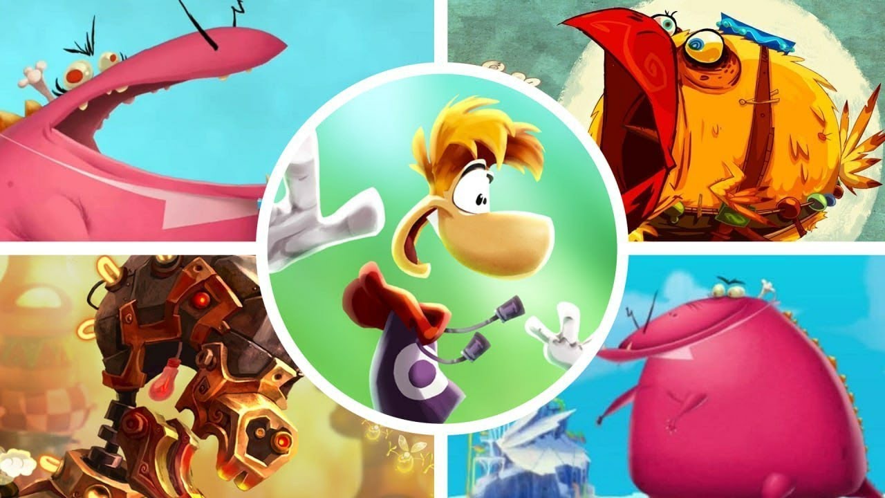 Rayman Fiesta Run - All Bosses (Perfect)