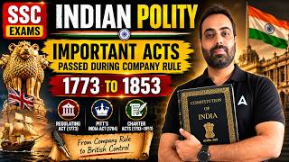 Important Acts Regulating Act 1773-Charter Act 1853|Constitutional Evolution|Indian Polity|SSC Exams