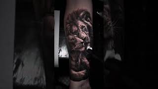 Lion Tattoo | Black & Grey Animal Realism