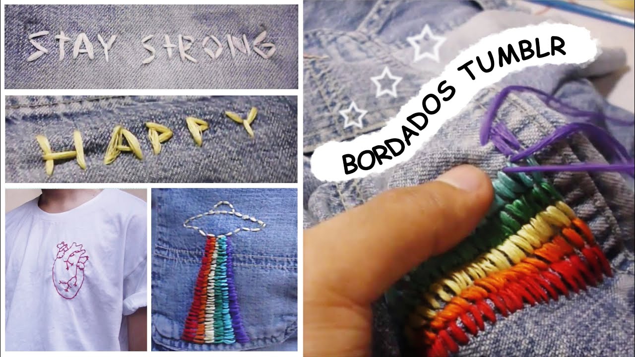 DIY ¿How make patches by on clothes? Embroidery - YouTube