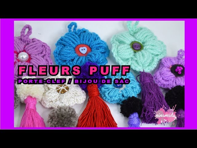 Porte clés fleur en crochet - CrushON