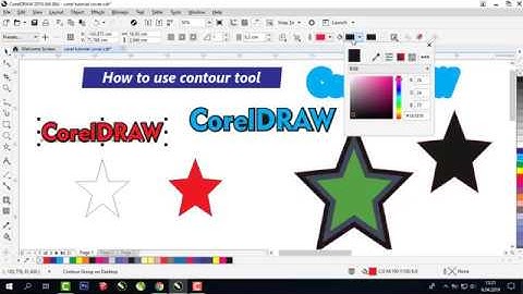 How to Use Contour Tool in Coreldraw 2018