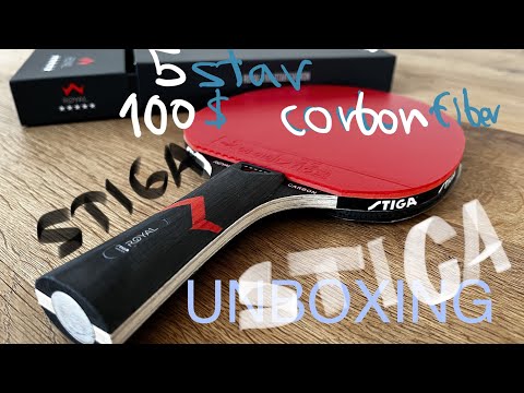 100$, 5 star, carbonfiber Stiga ping pong racket unboxing in less then 50s