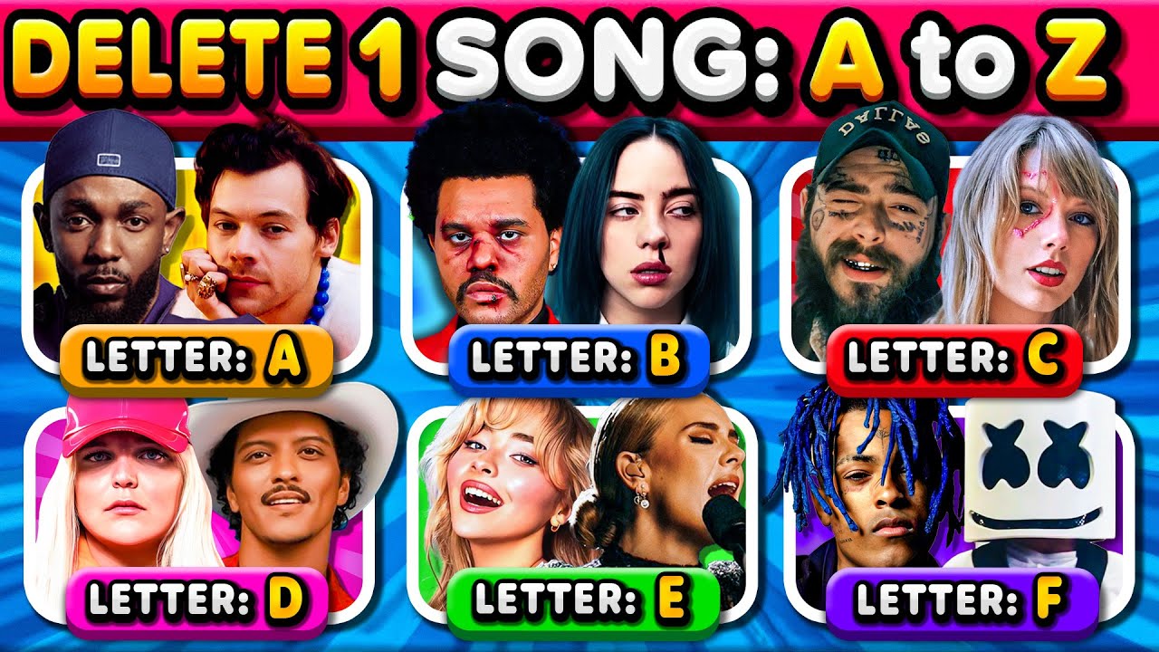 DELETE ONE SONG: FROM A to Z 🔥 Most Streamed Songs Spotify | Music Quiz 2025