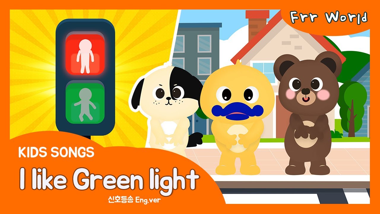 I like green light! Children's Music ROAD SAFETY SONG KKids song
