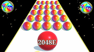 🧶 Satisfying Mobile Game/ Ball run infinity vs Bullet Army Run - 2048 Ball Gameplay Update Level #2