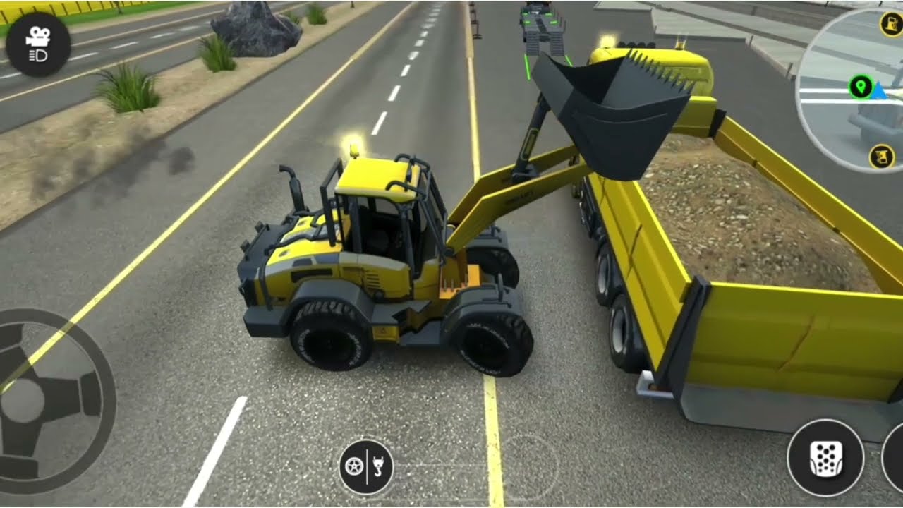 Drive truck to the construction site and Remove soil from ground and