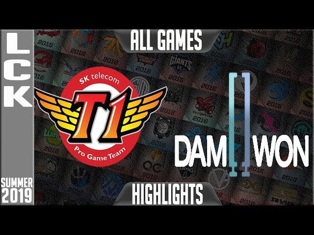 SKT vs DWG Highlights ALL GAMES | LCK Summer 2019 Week 10 Day 1 | SK Telecom T1 vs Damwon Gaming