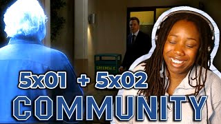 Community | 5x01 & 5x02 | First Time Watching REACTION