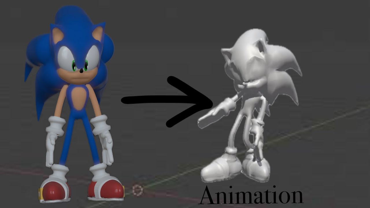 Sonic animation test (3D model I made) 🔥🔥🔥