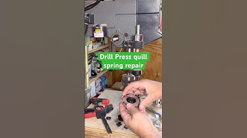 Drill press quill spring repair for broken handle return #workshop #tools #diy