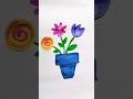 Flower Vase Acrylic Painting #flowers #painting #art #shorts #artwork #viralshorts #draw #colors