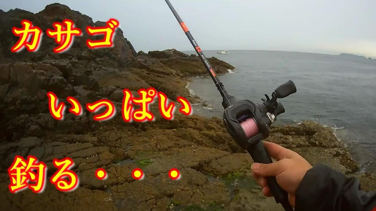ひたすらカサゴ テキサスリグ ベイトタックルで 山口県 瀬戸内の釣り 沖磯 Youtube