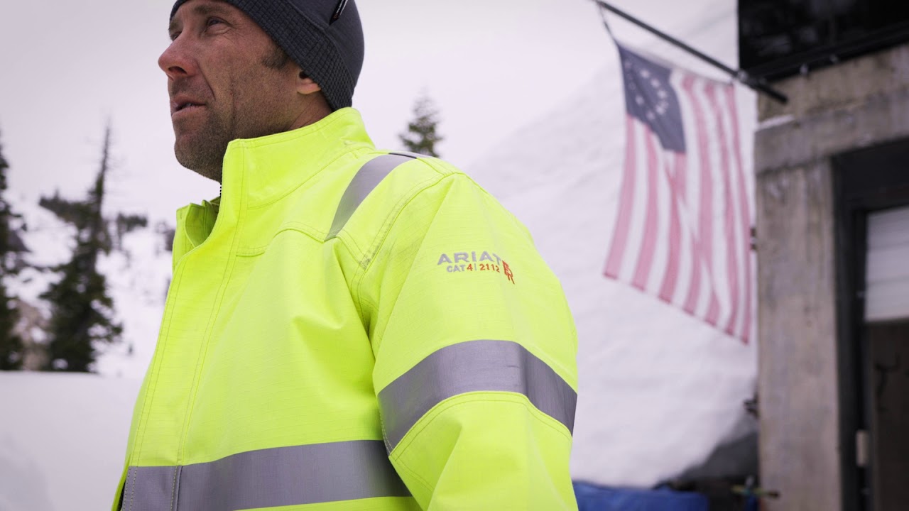 Ariat 10024022 - FR HI-VIS YELLOW INSULATED H2O JACKET